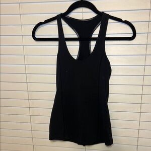 Lululemon Athletica Black Fitted Ribbed Tank Top
